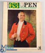 1963 Official US Open Golf Programme: 63rd Open Championship 20-22 June played at The Country