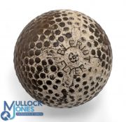 Rare c1910 Bleriot Flyer rubber cored golf ball of which at the time of Kevin McGimpsey's