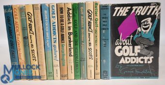 14x Golf hardcover books by George Houghton to include Golf Addict Goes East 1967, Golf Addict in