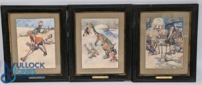 Three Lawson Wood Humours Got Prints, in original frames with gilt mounts - Only a hors d'oeuvre,