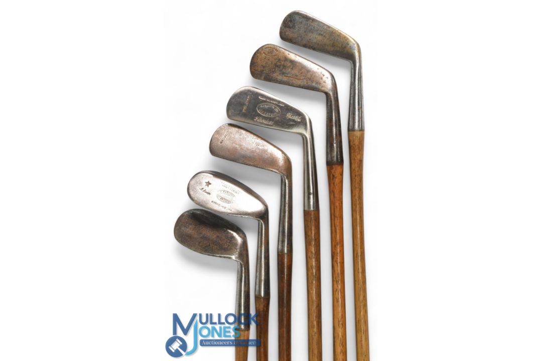 6x Various irons - to incl Gibson mashie niblick, unusual Dandy M model mashie, J Ross mashie, - Image 1 of 3