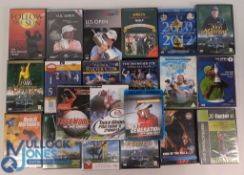 Golf DVD Collection, covering the Masters, Ryder Cups, US Opens, The Open, and other golf DVDs, some