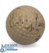 Bobby Locke signed Dunlop No.4 Golf Ball. All signatures personally obtained by a professional