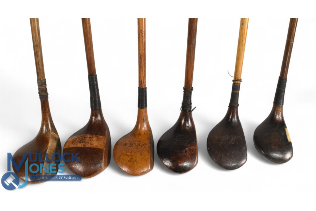6x Various socket neck woods incl Forgan Gold medal large head stripe top driver, AH Scott light - Image 2 of 4