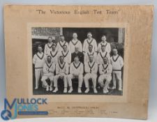 1928-29 Ashes Cricket The Victorious English Test Team MCC X (Australia): a period mounted team