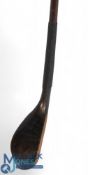 A rare late longnose putter c1890 stamped A Somervile (assistant to C Hunter, Prestwick) in dark