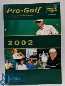 2002 Pro Golf European Tour Media Guide Multi signed with 86 signatures throughout - from Fredrick