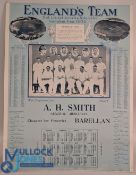 Bodyline 1932-33 Cricket Test Shop Calander Advertising - a reprinted record and fixtures for the