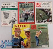 1957-1968 Golf Magazines, to include 1957 Sports Illustrated Ben Hogan cover, 1960 Time magazine