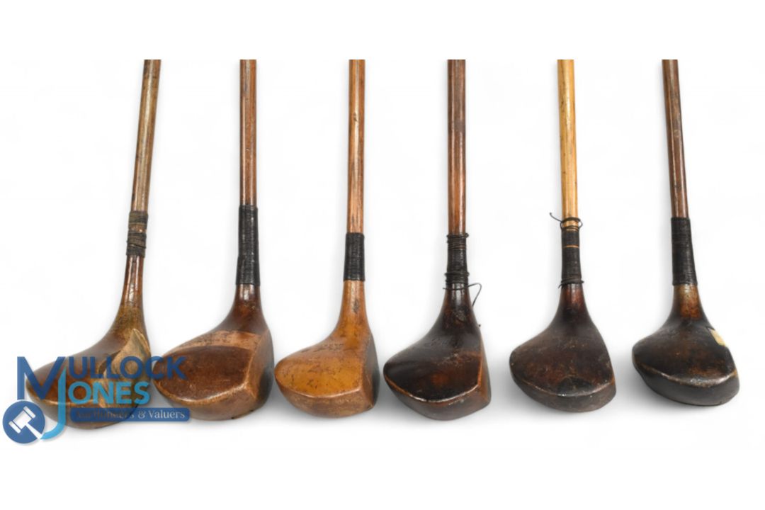 6x Various socket neck woods incl Forgan Gold medal large head stripe top driver, AH Scott light - Image 1 of 4