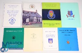 8x Golf History and Centenary paperback Books to include The Tempest of 1894 and its sequel The