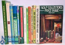 12x assorted Golf themed books to include The Punch Book of Golf 1986 Peter Alliss (signed), Captain