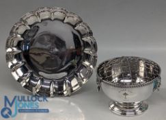1983 Ryder Cup silverplated Rose Bowl and Pin Dish, both engraved Ryder Cup 1985 and made in
