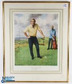 Arnold Palmer signed limited edition Print - Troon No.3/750, framed and mounted size - 68cm x 84cm