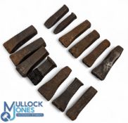 12x Period Golf Club Makers Name Stamp Punches, to include Macy's A L Wykes, Albert Hedges,