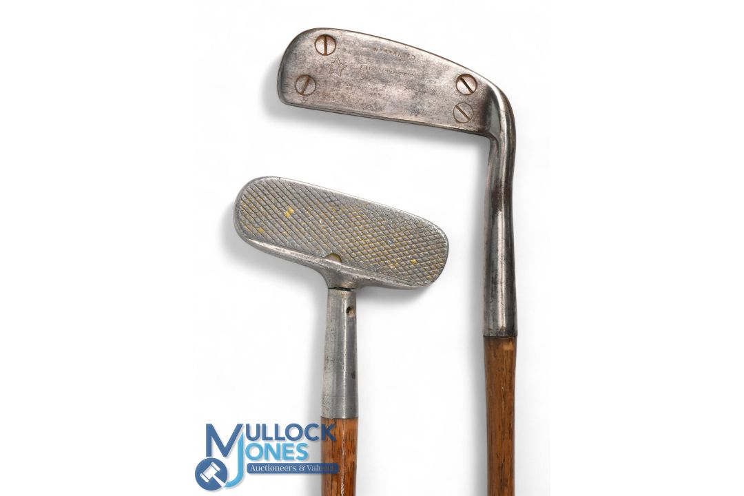 2x Interesting putters features a Gibson for Lillywhite very bent neck metal blade with full face - Image 2 of 3
