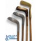2x Braid Mills putters; one with light hosel damage, a brass bent neck blade stamped accurate - Image 1 of 3