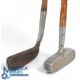 2x Interesting putters features a Gibson for Lillywhite very bent neck metal blade with full face - Image 1 of 3