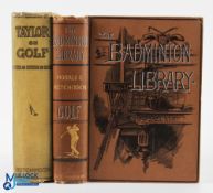 Taylor on Golf 1911 6th edition - period golf instruction book, fair condition, plus 1890 Golf