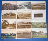 Collection of 12x early Scottish golf postcards – incl Ballater, Braemar, Fortrose, Grantown-On-