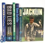 Tony Jacklin Golf Books. 1985 Jacklin’s Golf Secrets, 1970 The Campion’s Own Story, Bad Lies, signed