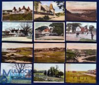 Interesting collection of early English golf club postcards including “Missing Links” from 1905