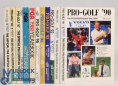 The Professional Golfers Association Yearbooks and PGA European Tour Guide Golf Books: For years