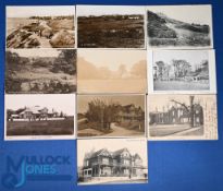 Interesting Collection of 10x early English golf postcards - incl Bexhill-on-Sea, Bishop Auckland,