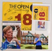 2012 The Open Signed Golf Flag: held at Royal Lytham & St Annes, signed by 18 players to include