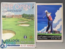 2012 The Open signed Poster: held at Royal Lytham & St Annes, signed by Ernie Els winner of the