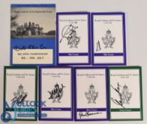 Signed Royal Lytham and St Annes Score Cards: includes Bob Charles, Tom Lehmann, Gary Player,