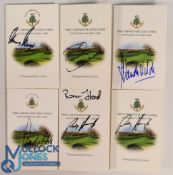 Signed The Carnoustie Score Cards: includes Gary Player, Paul Lawrie, Jean Van De Velde, P