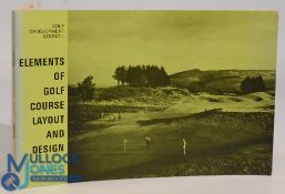 1980 Elements of Golf Course Layout and Design, F W Hawtree, 2nd revised edition 24pp booklet