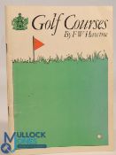 1971 Golf Courses by F W Hawtree, (44pp) 5 pages having handwritten amendments in ink - paperback