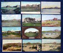 Interesting Collection of early 20thc St Andrews, Old Tom Morris, The Old Course, The R&A coloured
