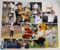 Signed US PGA Winners Photographs: includes Padraig Harrington, Vijay Singh, Sean Micheel, Davis