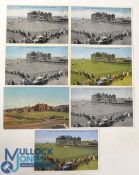 Collection of 1950 Amateur Golf Championship at St Andrews coloured golfing postcards (6): all of