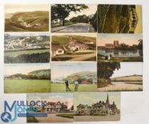 Interesting collection of various early 20thc English golf club coloured postcards (12) to