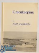 Greenkeeping 1982 by John Campbell, 88 pages, card back covers