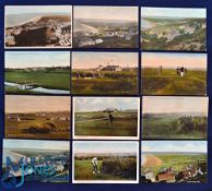 Interesting collection of early 20thc Westward Ho! (Royal North Devon) Golf links coloured postcards
