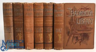 The Badminton Library Golf: by Horrace Hutchinson, this lot features various editions to include