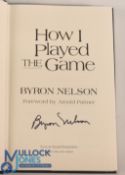 Professional Golfers Signed Autobiography. 1993 Byron Nelson How I Played the Game -signed to inside