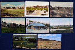 Interesting collection of early Alnmouth Golf Links (Est 1869) coloured golfing postcards (8) a good