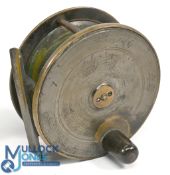 Hardy Bros brass salmon fly reel 4 ¼