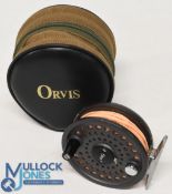 Orvis Battenkill Made in England disc drag alloy trout 5/6 fly reel, 2 screw latch, counter balanced