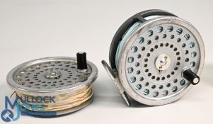 Hardy Bros Marquis No 1 Salmon alloy fly reel and spare spool (2) – 3 7/8
