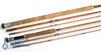 Seagull Special 12' 3 piece split cane float rod, with Milward style speckle whipped high bells