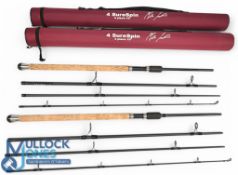 2x 4 SureSpin Mike Ladle carbon spinning rod, 10ft 4pc, 22