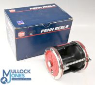 Penn Senator 114H LW, 6/0 multiplier reel, little used condition, red end plates, black spool, c/w
