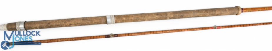 B James & Son London, Richard Walker split cane Mk IV carp/pike rod, 10ft 2pc, 27